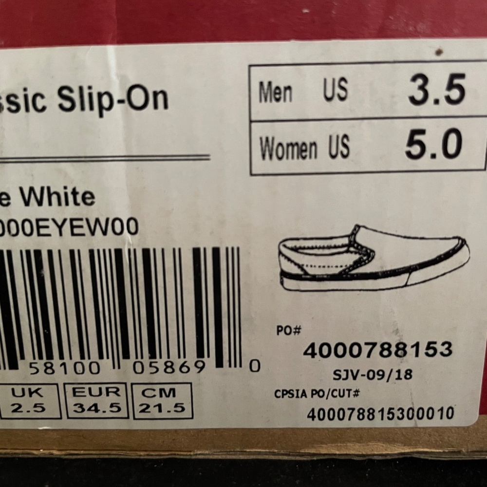 White Slip On Vans - Picture 3 of 4